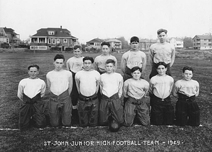 St. John's School football team, 1929: first team