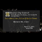 Committee on Arts, Culture, and Special Events meeting recording, April 4, 2016
