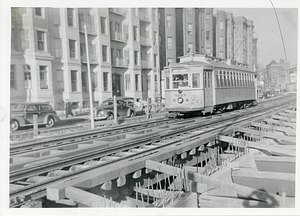 Boston Elevated Railway - Huntington Avenue near Opera House