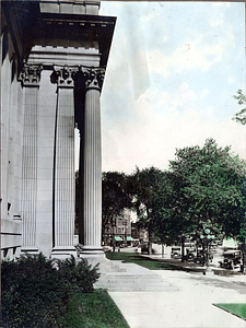 Public library, columns, From West Side.