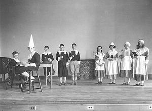 Stanley School theater production (the Pilgrims), 1930