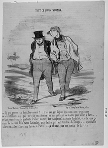 A qui penses-tu donc, Coquenard?.. t'es pas gai depuis que nous nous promenons. - Je réfléchis à ce que m'a dit ma femme en me quittant ce matin pour aller à Paris... c'était censé sous le prétexte d'aller mettre des sangsues à sa tante Grabulot, et v'la que je viens de recevoir de la tante Grabulot une lettre qui est timbrée de Dieppe... que diable alors est allée faire ma femme à Paris... ça ne peut pas me sortir de la tête!...