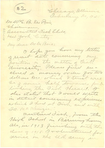 Letter from James W. Ford to W. E. B. Du Bois