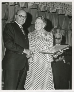 Mary Switzer receiving the second annual George G. Deaver award