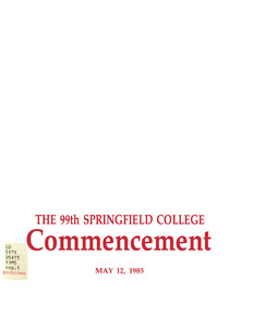 Commencement Program (1985)