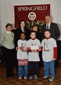 Charles Brock, Margaret Matthew, Ellen Hurley, and Jean Wyld from Harris Elementary School (2002)
