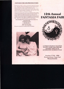 12th Annual Fantasia Fair Brochure (Oct. 17 - 26, 1986)