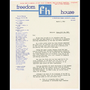 Template of letter from O. Phillip Snowden about House Bill No. 1267