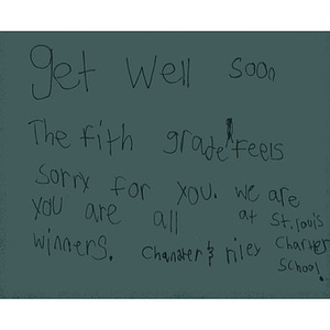 Card from St. Louis Charter School