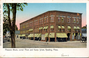 Masonic Block corner Main and Haven Street, Reading, MA