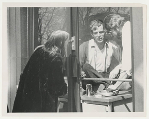 Two Students inside the Administration Building (April 6, 1970)