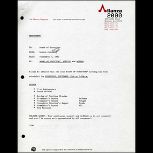 Meeting materials for September 1990