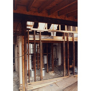 Construction work on the interior of 326 Shawmut Avenue.