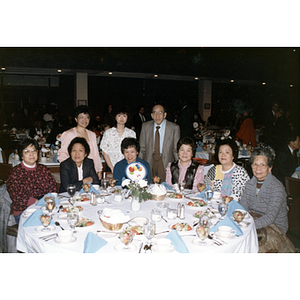 Association members at a banquet