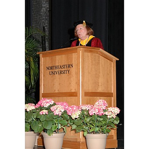 Patricia Kiladis speaks at School of Nursing convocation