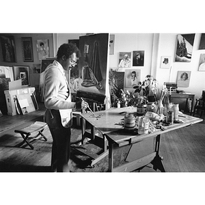 Arnold Hurley in an art studio