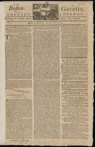 The Boston-Gazette, and Country Journal, 12 June 1769