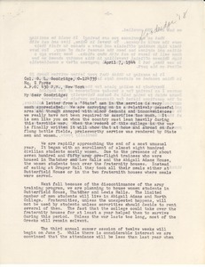 Letter from William L. Machmer to George L. Goodridge