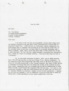 Letter from Mark H. McCormack to Campbell Ewald Advertising