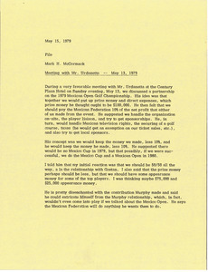 Memorandum from Mark H. McCormack to file