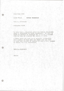 Memorandum from Mark H. McCormack to Barry Frank and Arthur Rosenblum