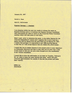 Memorandum from Mark H. McCormack to David A. Rees