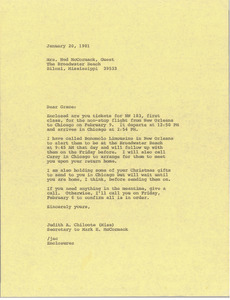 Letter from Judith A. Chilcote to Ned McCormack
