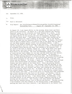 Memorandum from Mark H. McCormack to trip report file