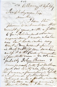 Letter from B. R. Hood to Joseph Lyman