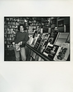 Fran Lebowitz in Greenwich Village bookstore
