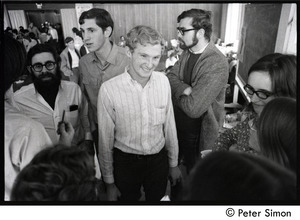 John M. 'Mike' O'Connor (center) at the Sala de Puerto Rico : Vietnam War sanctuary at MIT