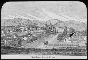 Northern view of Lenox (engraving)