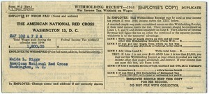 Withholding receipt for income tax (W-2)