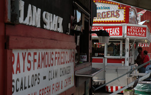 Franklin County Fair: clam shack and food stands
