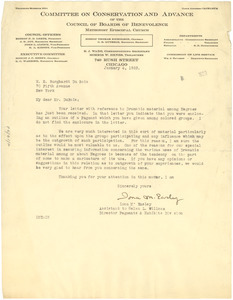 Letter from Committee on Conservation and Advance of the Council of Boards of Benevolence, Methodist Episcopal Church to W. E. B. Du Bois