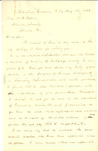 Letter from H. M. Butler to W. E. B. Du Bois