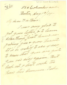 Letter from Archibald H. Grimké to W. E. B. Du Bois