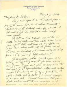Letter from W. A. Robinson to W. E. B. Du Bois