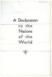Declaration to the Nations of the World