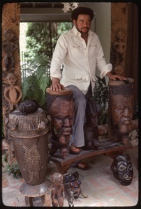 Bill Withers: Withers surrounded by African sculpture