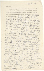 Letter from Joseph Langland to Judith G. Wood Langland