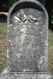 Old Pisgah Cemetery (Choctaw County, Miss.) gravestone: Ratliff, Isaac (d. 1852)