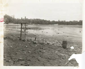 Destruction of Lake Massasoit's shoreline (1956)