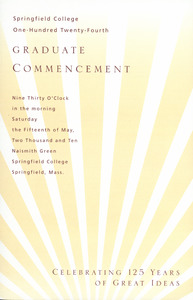 Springfield College Graduate Commencement Program (2010)