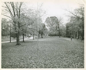 A fall shot of Springfield College Campus, ca. 1955