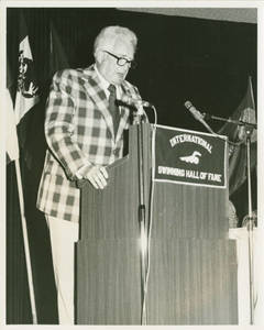 Charles E. Silvia giving speech