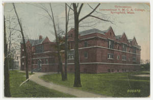 Postcard of Judd Gymnasium without full central tower