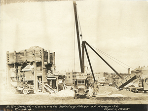 Concrete mixing plant at Kemp Street