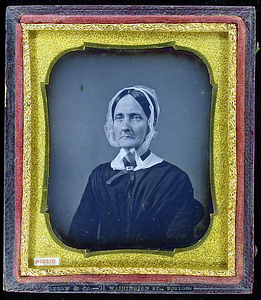 Portrait of an unidentified woman in a bonnet