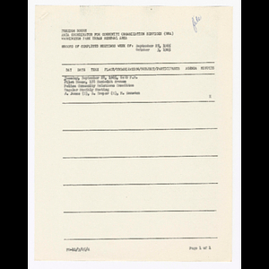 Minutes and attendance list for Police-Community Relations Committee meeting on September 28, 1965